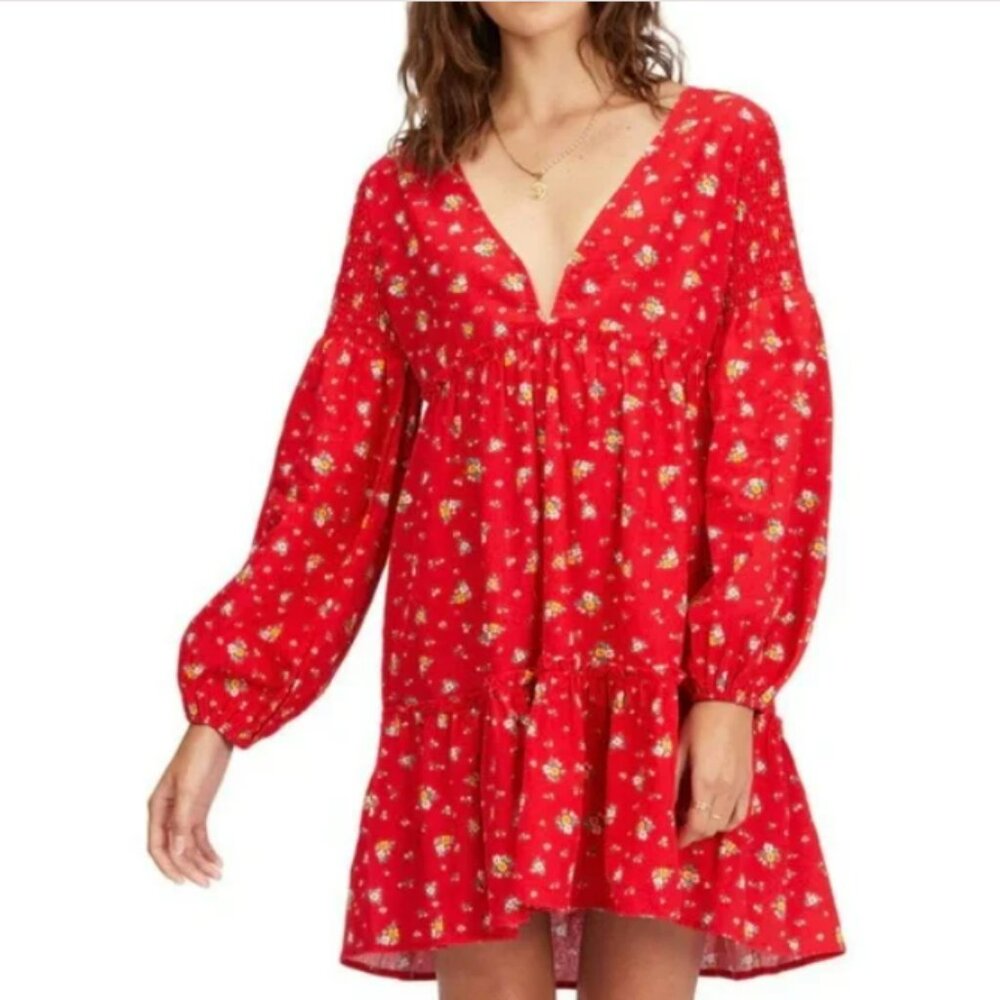 Billabong x Wrangler Falling For You Babydoll Dress Size Small